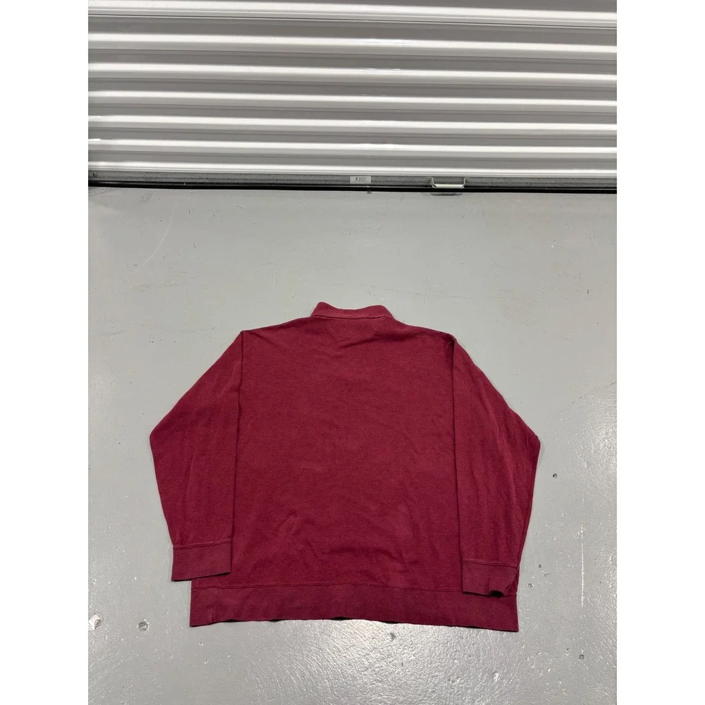 Polo Ralph Lauren Mens 3XLT Big & Tall Burgundy Red Quarter Zip Pullover Sweater